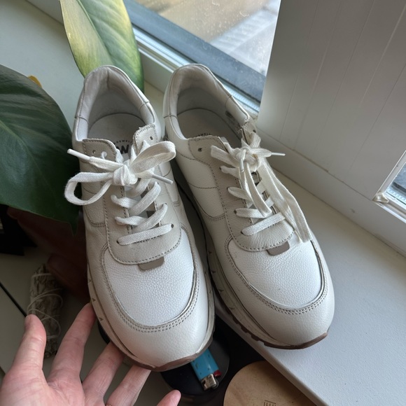 Kickoff trainer sneakers size: W8.5 in neutral colorblock leather - Picture 2 of 13